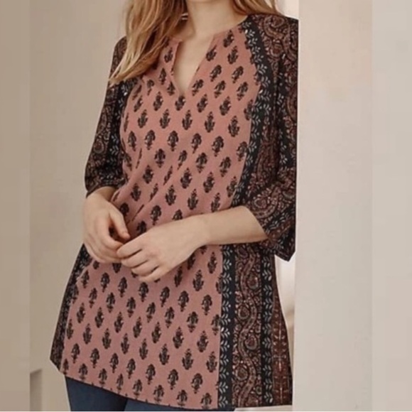 PureJill Plus-Size Linen/Cotton Festival Hippie Folklore V-Neck  Tunic Sz 2x - Picture 9 of 9